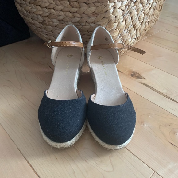 Ankle-strap platform espadrilles Sz 7 - Picture 2 of 5